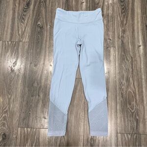 🍀 3/$30 Athleta Girl High Rise FLocked Chit Chat Blue Tight Leggings